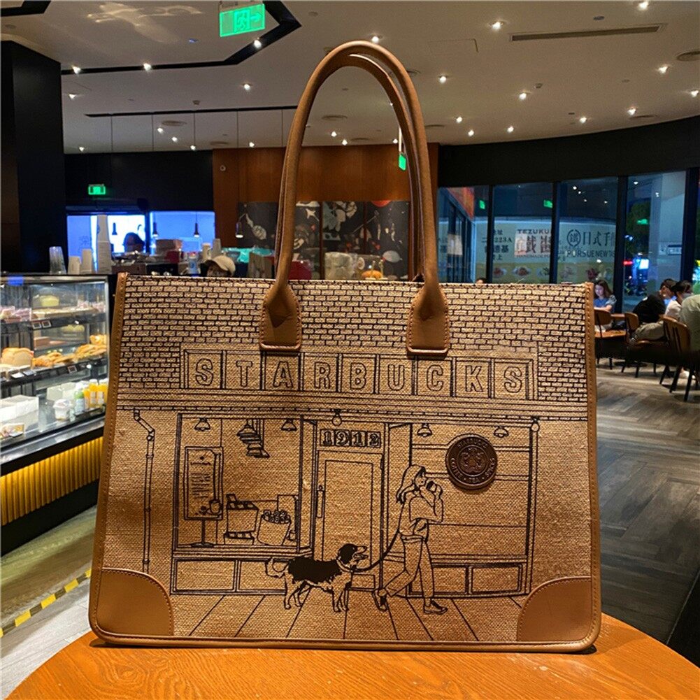 Túi vải túi tote túi tote kỷ niệm 50 năm túi starbuck túi vải sức chứa lớn starbuck