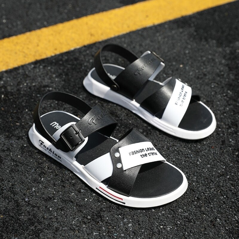High-end□ Home home thick bottom slippers men's shoes daily antiskid word male slip-on sandals sandals MSM tow students