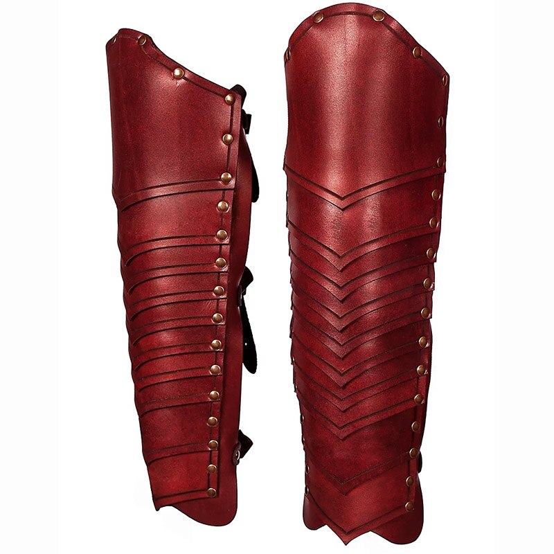 Thời Trung Cổ Viking Chiến Binh Hiệp Sĩ Da Chân Armor Greaves Giày ủng Bìa Renaissance Gaiter Trang Phục Cosplay Cho Nam Nữ Larp