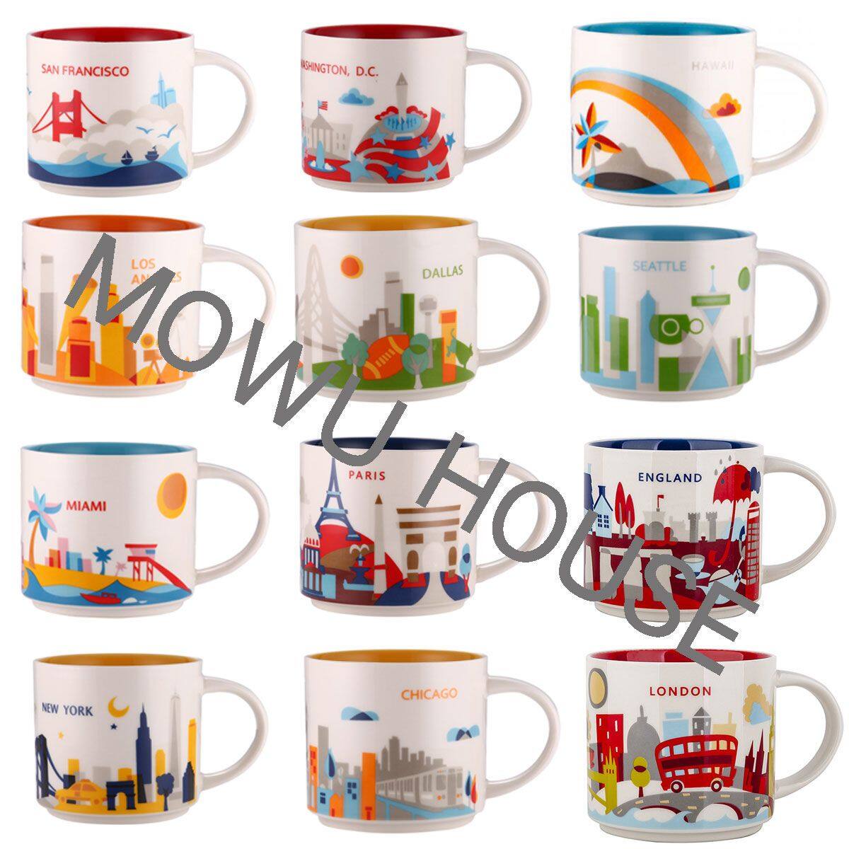 Starbuck Official Store Starbuck Porcelain Cup City Cup American City Global Collection Japan United Kingdom London New York Shanghai Beijing Starbuck Tumbler Starbuck Mug