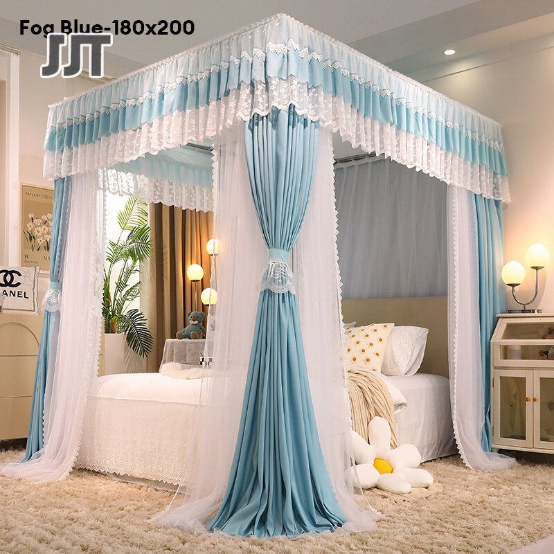 JJT mosquito net 5 feet mosquito net cover 6 feet Mosquito nets, adult mosquito nets, 6 feet mosquito nets, three doors, tent mosquito nets, princess style mosquito nets, insect repellent, easy to carry, bed nets, mosquito nets, mosquito nets mosquito net ราคา 1,626 บาท*ส่งฟรี