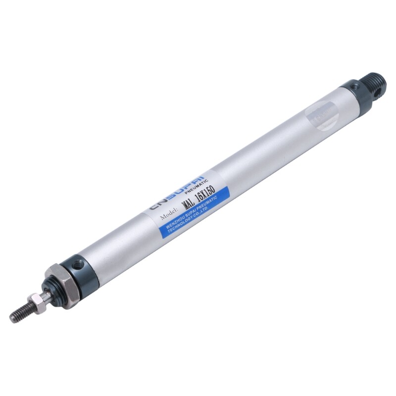 Mal xi lanh khí nén mini tác động kép thanh đơn 16mm x 50/100/150/200mm