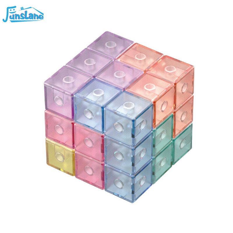 Funslane diy khối xây dựng nam châm khối rubik ma thuật khối rubik tốc độ giáo dục đồ chơi thông minh quà tặng cho trẻ em