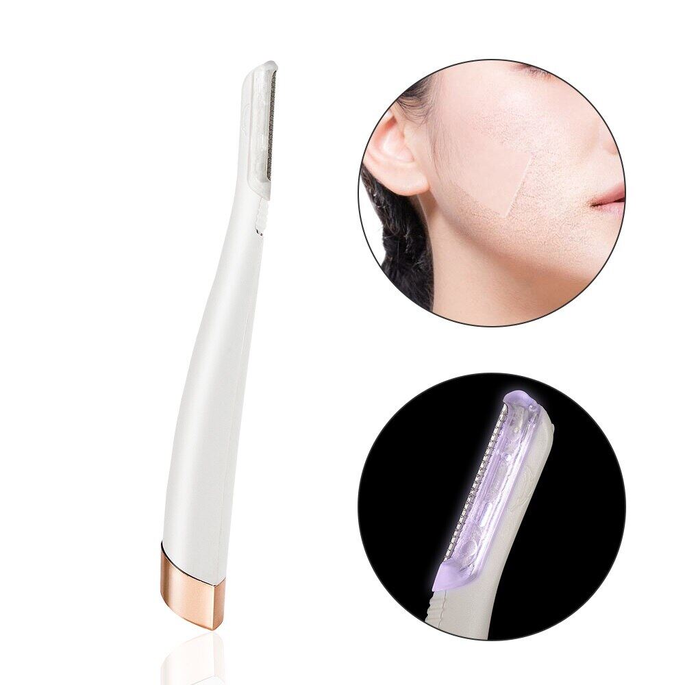 Led Lighted Face Hair Remover Shaver Facial Expoliator Electric Female Eyebrow Trimmer Razor Painless Dead Skin Hair Remover