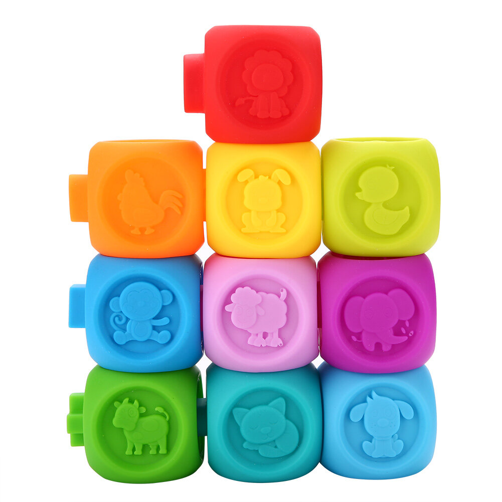10 cái bộ giáo dục trẻ sơ sinh câu đố bé trẻ em đầy màu sắc Bộ đồ chơi bồn