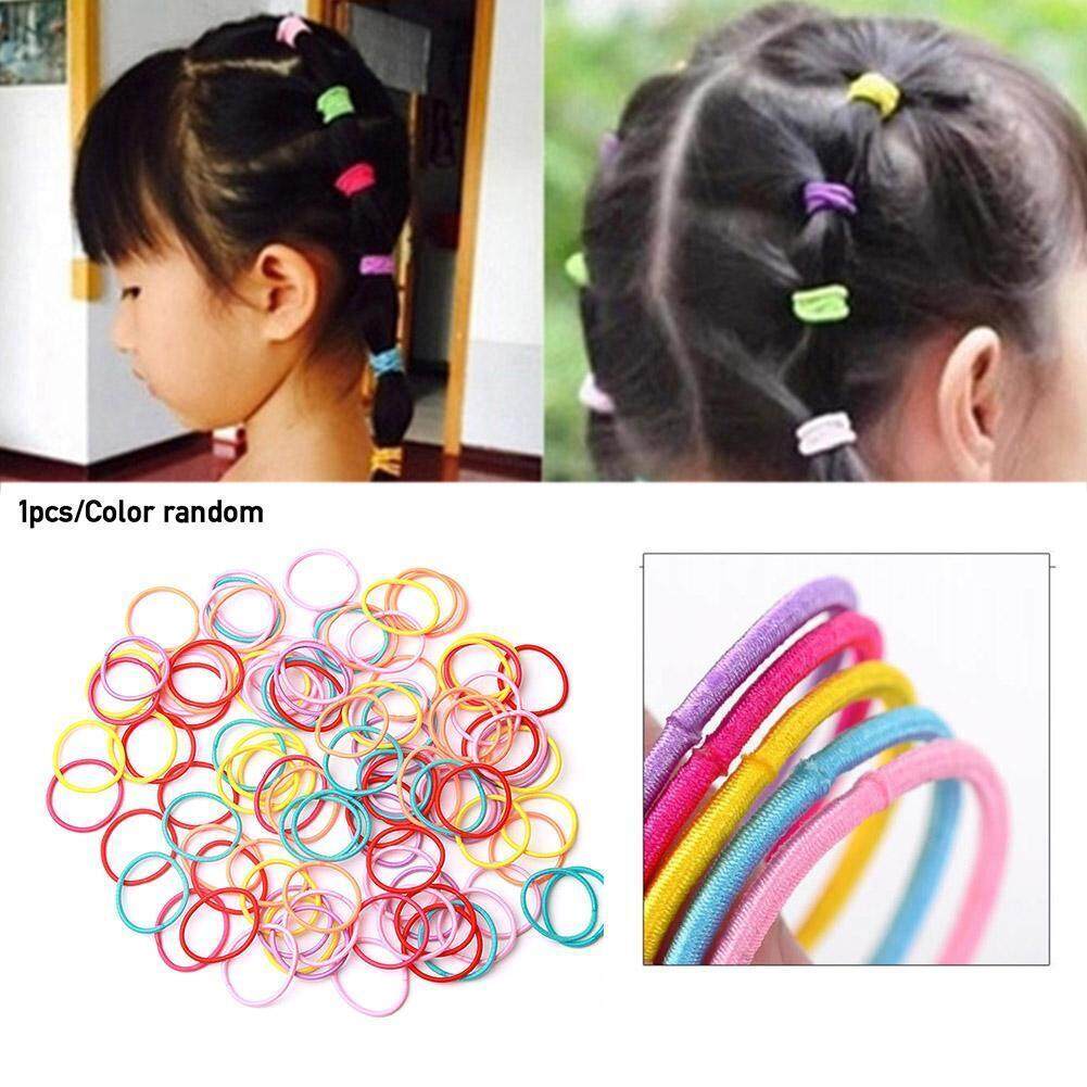 Random Colors Small Rubber Band Children's Hair Tied Injury High Color Solid Elasticity No H6K8