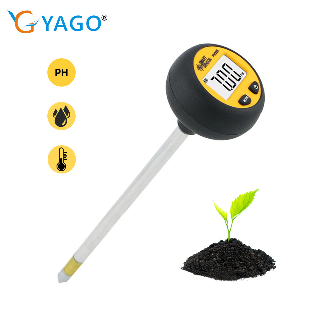 Rcyago máy đo đất kỹ thuật số 3 trong 1 máy đo độ ph đất máy đo độ ẩm máy phân tích đất ở nhiệt độ đất dùng cho vườn cây đất