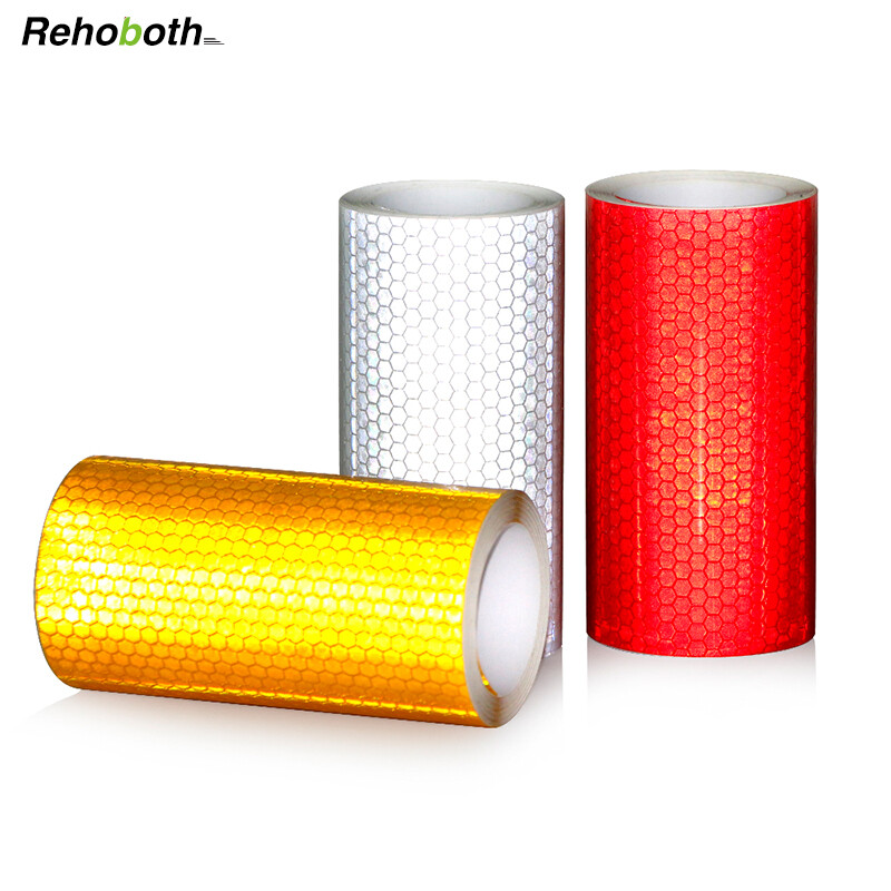 Rehoboth Băng Dán Phản Quang Dấu An Toàn 10Cm X 3M, Băng Dán Cảnh Báo Tự Dính Tạo Kiểu Cho Xe Hơi Phim Phản Quang Ô Tô Xe Máy