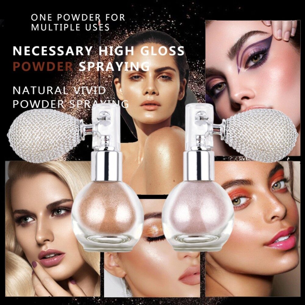 Fairy makeup【bật spray bình xịt phấn lấp lánh làm sáng phấn thơm cơ thể phấn xịt độ bóng cao xịt thơm cơ thể aijiaerbabe lấp lánh