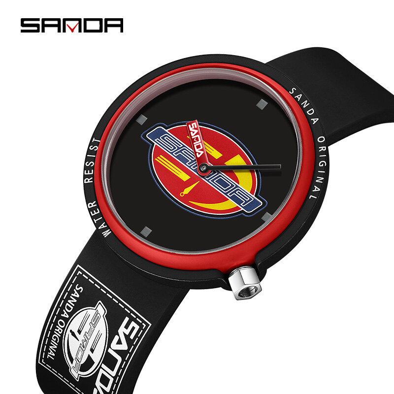 Sanda Fashion Personality Replaceable Silicone Strap Outdoor Sports Waterproof Luxury Quartz Watch Gift SD3202-14 ราคา 280 บาท*ส่งฟรี