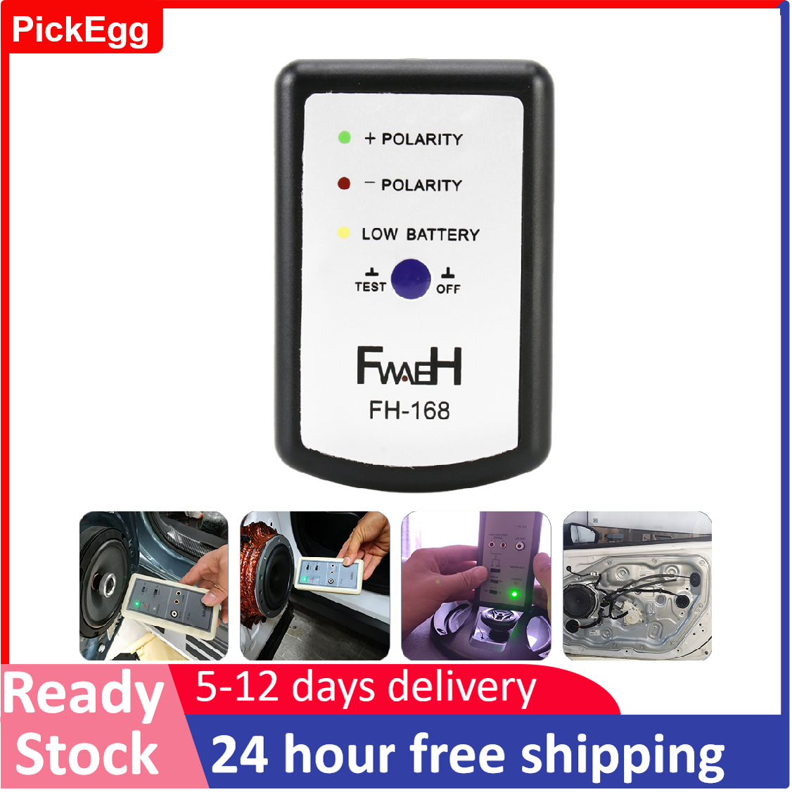 Pickegg máy kiểm tra phân cực loa máy đo pha loa máy đo kiểm tra hệ thống âm thanh xe hơi