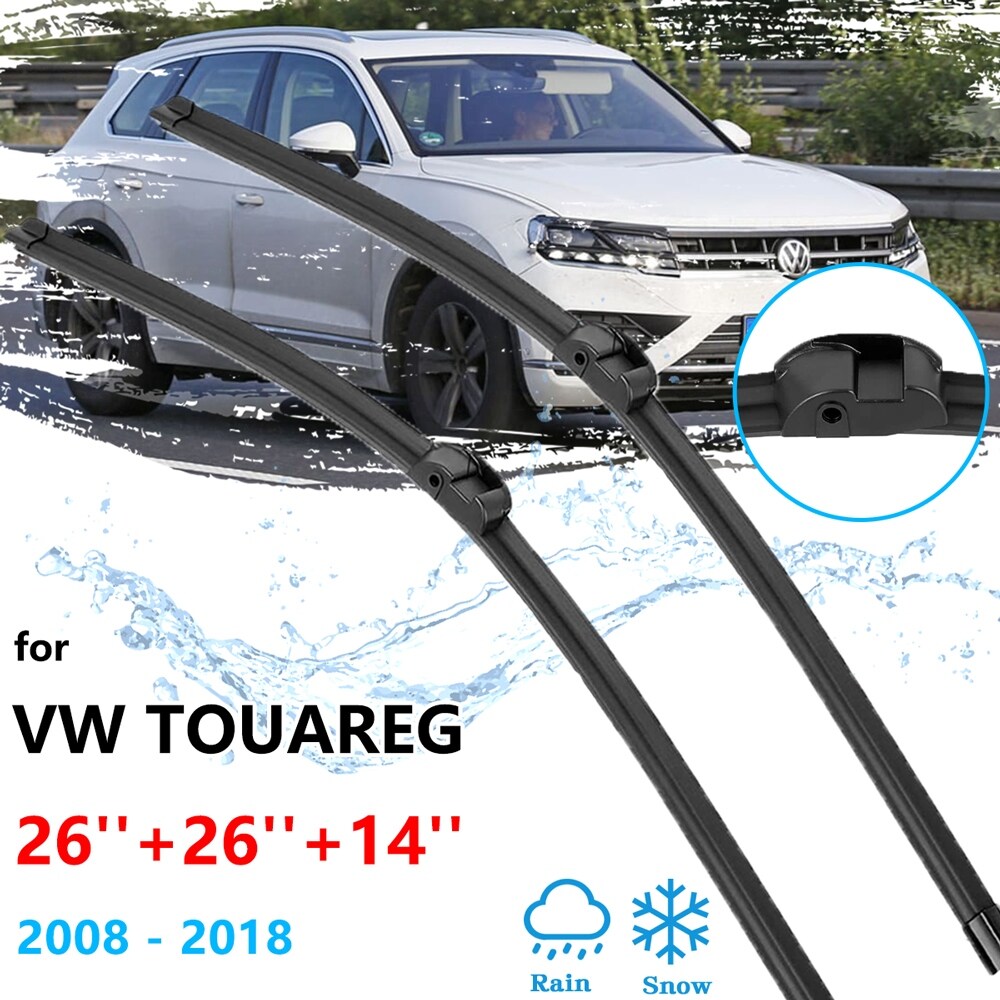 【A NEW】 For Volkswagen VW Touareg Porsche Cayenne 2008 2018 Front Rear Wiper Blades Cutter Back of Window Brushes Cleaning Accessories