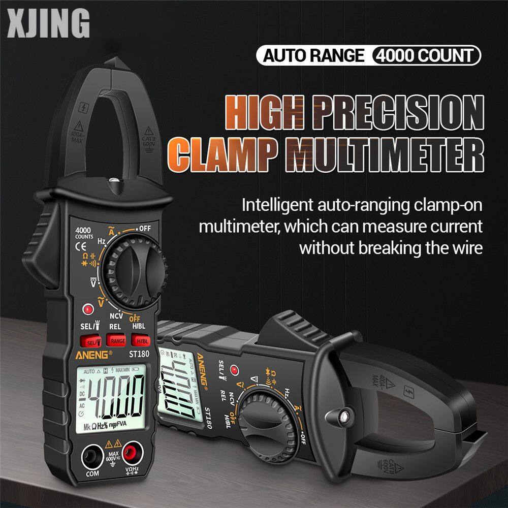 Xjing aneng đồng hồ kẹp kỹ thuật số đếm st180 4000, ac hiện tại vạn năng ampe kế điện áp tester, dụng cụ xe hơi amp hz điện dung ncv ohm