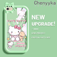เคส Chenyyka สำหรับ iPhone 6 Plus 6S Plus 7 Plus 8 Plus เคสลายการ์ตูนรูปแมว Hello Kitten ใหม่อัปเกรดกันกระแทกแบบใสซิลิโคนนิ่มเคสมือถือโปร่งใสลายกล้องถ่ายรูปที่สร้างสรรค์ฝาครอบป้องกัน