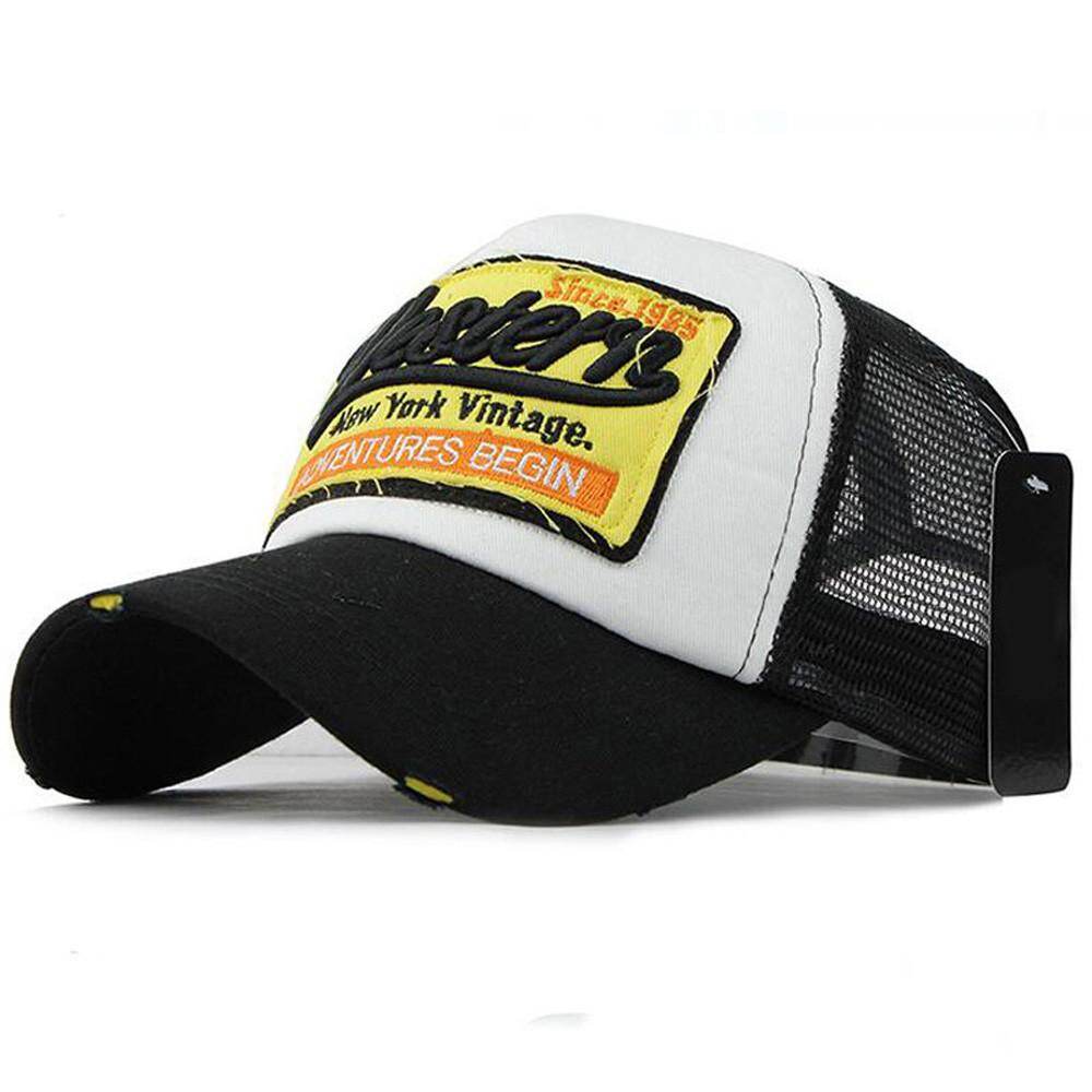 Mũ mùa hè thêu hayleystore, mũ lưới cho nam nữ mũ thường ngày, mũ bóng chày hip hop