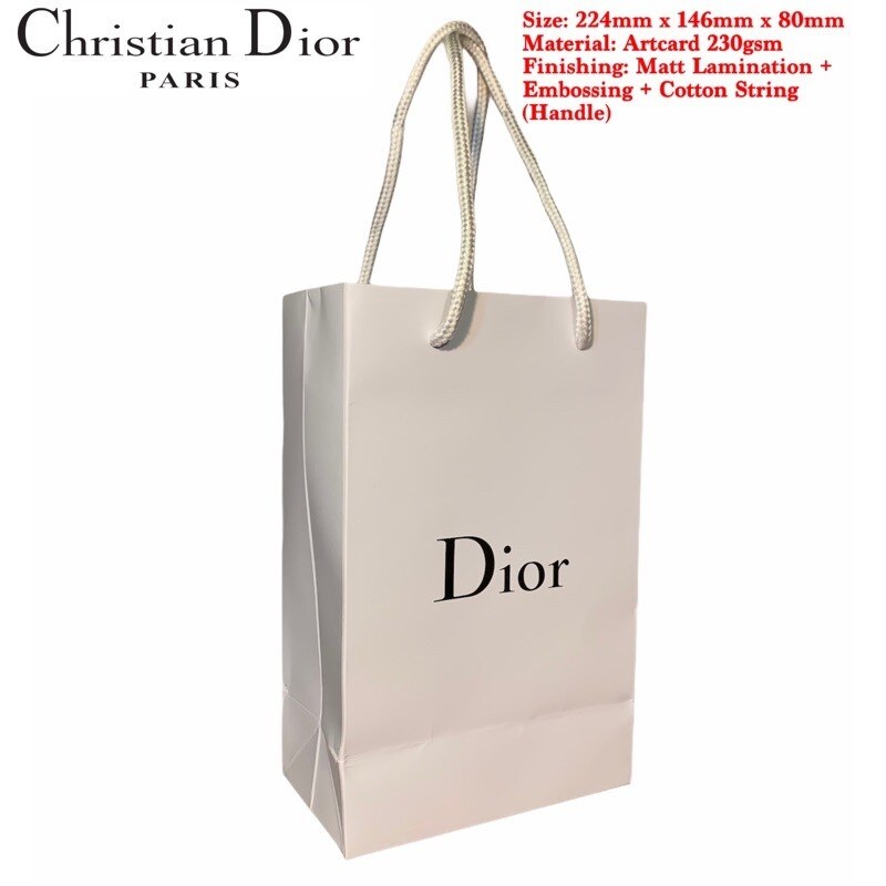 Dior paper bag with ribbon  authentic  Bags  Wallets for sale in  Georgetown Penang