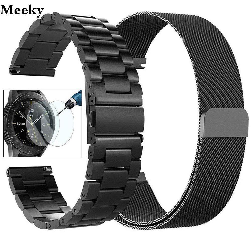 2 gói samsung galaxy đồng hồ 42mm dây đeo, 20mm thép không gỉ ban nhạc và milanese vòng lưới dây đeo thay thế ban nhạc kim loại vòng đeo tay cho sam-sung galaxy đồng hồ 42mm thông minh đồng hồ