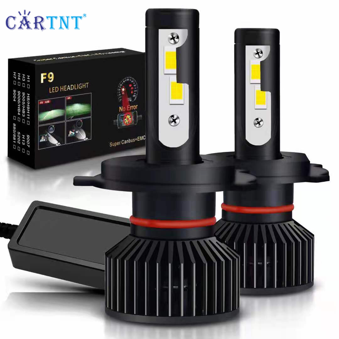 CarTnT 2PCS Car Headlight Bulbs H7 LED H9 HB3 9005 HB4 9006 H11 H4 H8 9004
