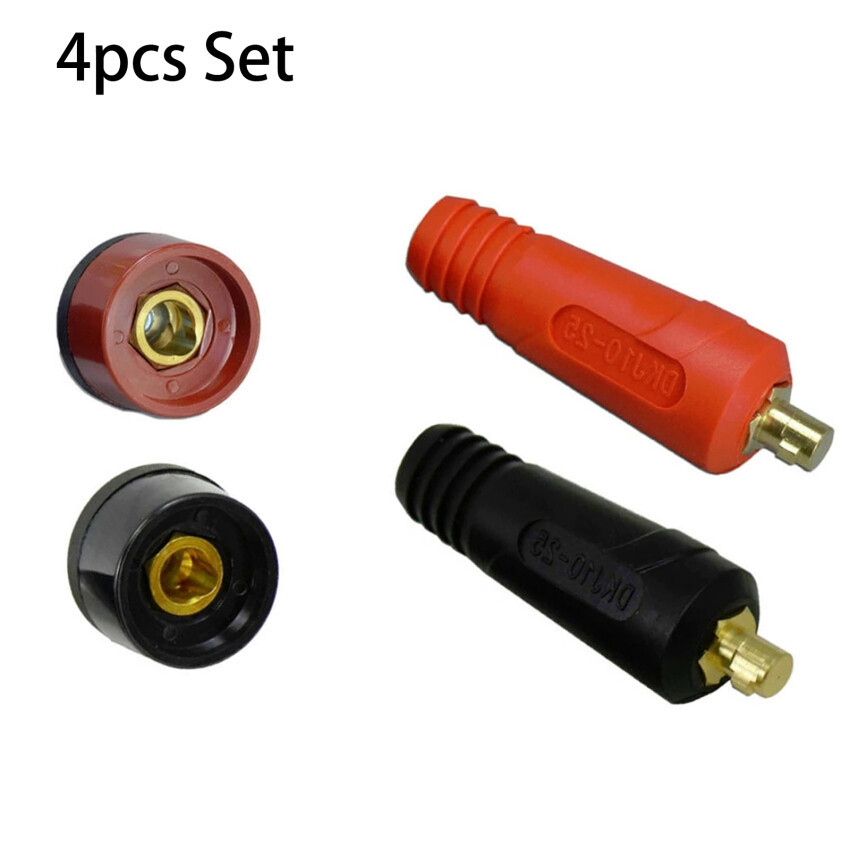 4 chiếc đầu nối bảng điều khiển cáp hàn tig-ổ cắm dkj10-25 & dkz10-25 đầu nối lắp nhanh cho máy hàn gói 4 cái