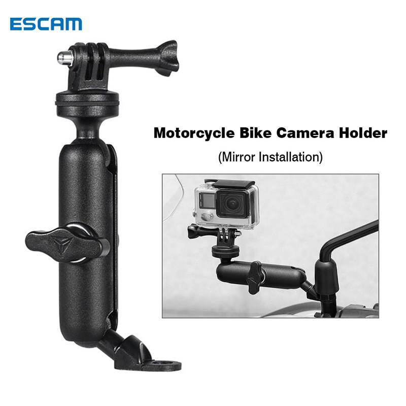 ESCAM Giá đỡ Camera Hành Trình Xe Máy Gắn Gopro Xe Máy Nhôm Kiếng Chiếu Hậu Xe Máy Núi Giá Đỡ Cho Gopro Anh Hùng 9/8/7/6/5 Dji Osmo Camera Hành Trình Giá đỡ Camera Hành Trình Kẹp Xe Máy Cho Camera Mount For Gopro Gắn Camera