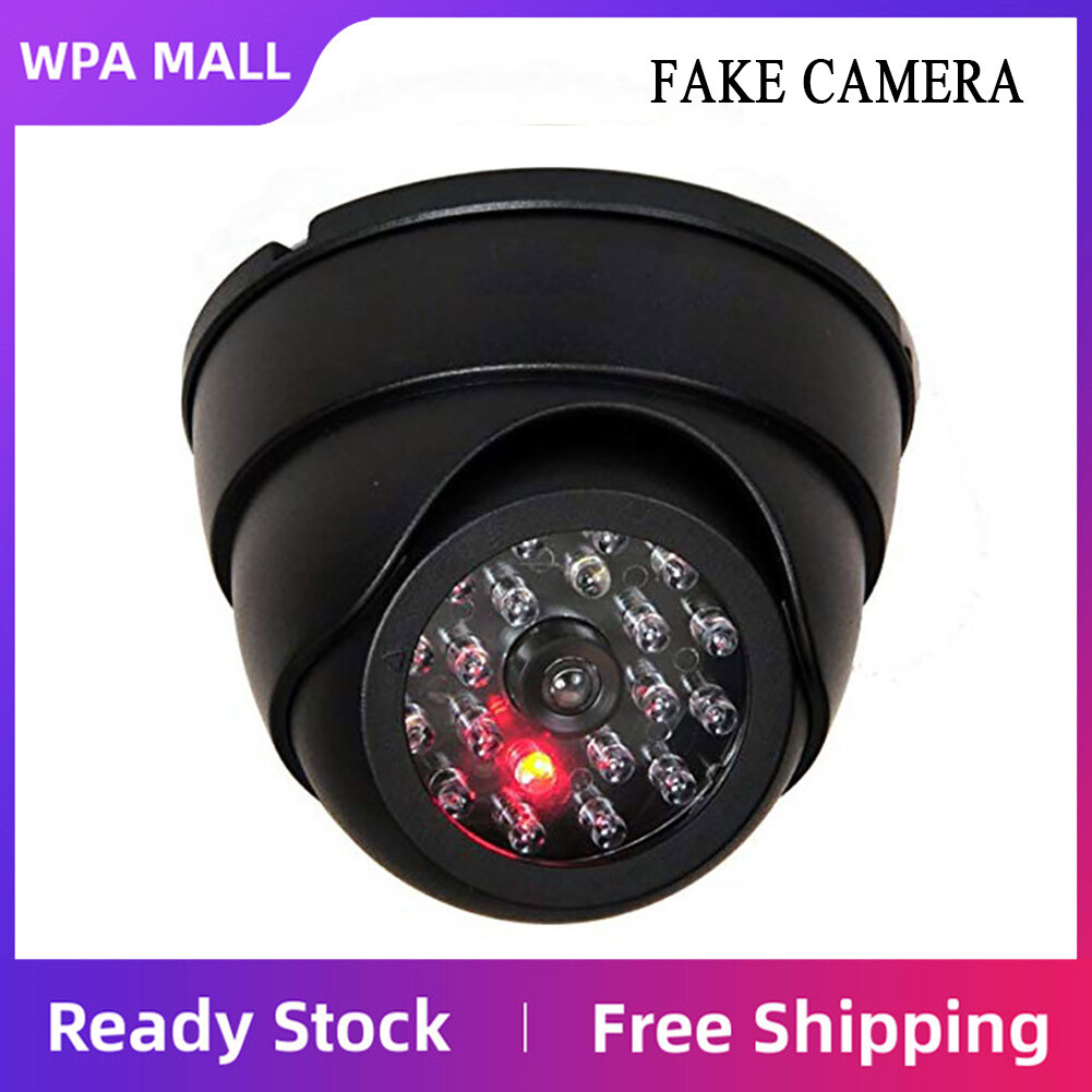 Wpa Mall Outdoor Cctv Fake Simulation Dummy Camera With Flashing Led Light Home Security Dome Fake Camera Lazada Singapore