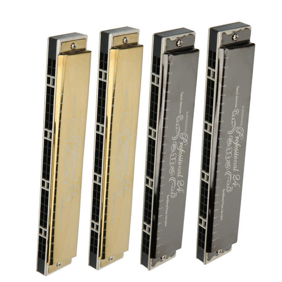 Kèn harmonica key a/a #/g/g #/f/f #/d/d #/e/b đàn hạc diatonic chuyên nghiệp bằng đồng tấm đế 1.2mm đa âm 24 lỗ
