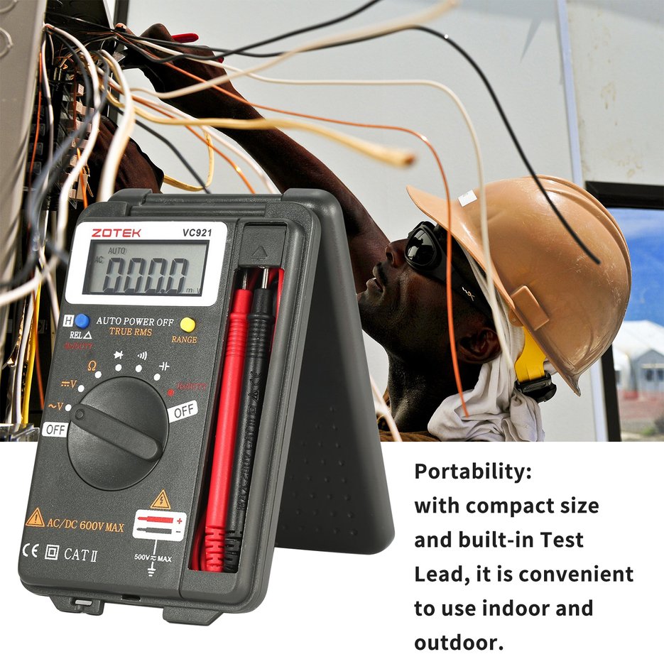 E-era đồng hồ vạn năng kỹ thuật số đếm tự động zotek vc921 4000, điện áp dc/ac bỏ túi