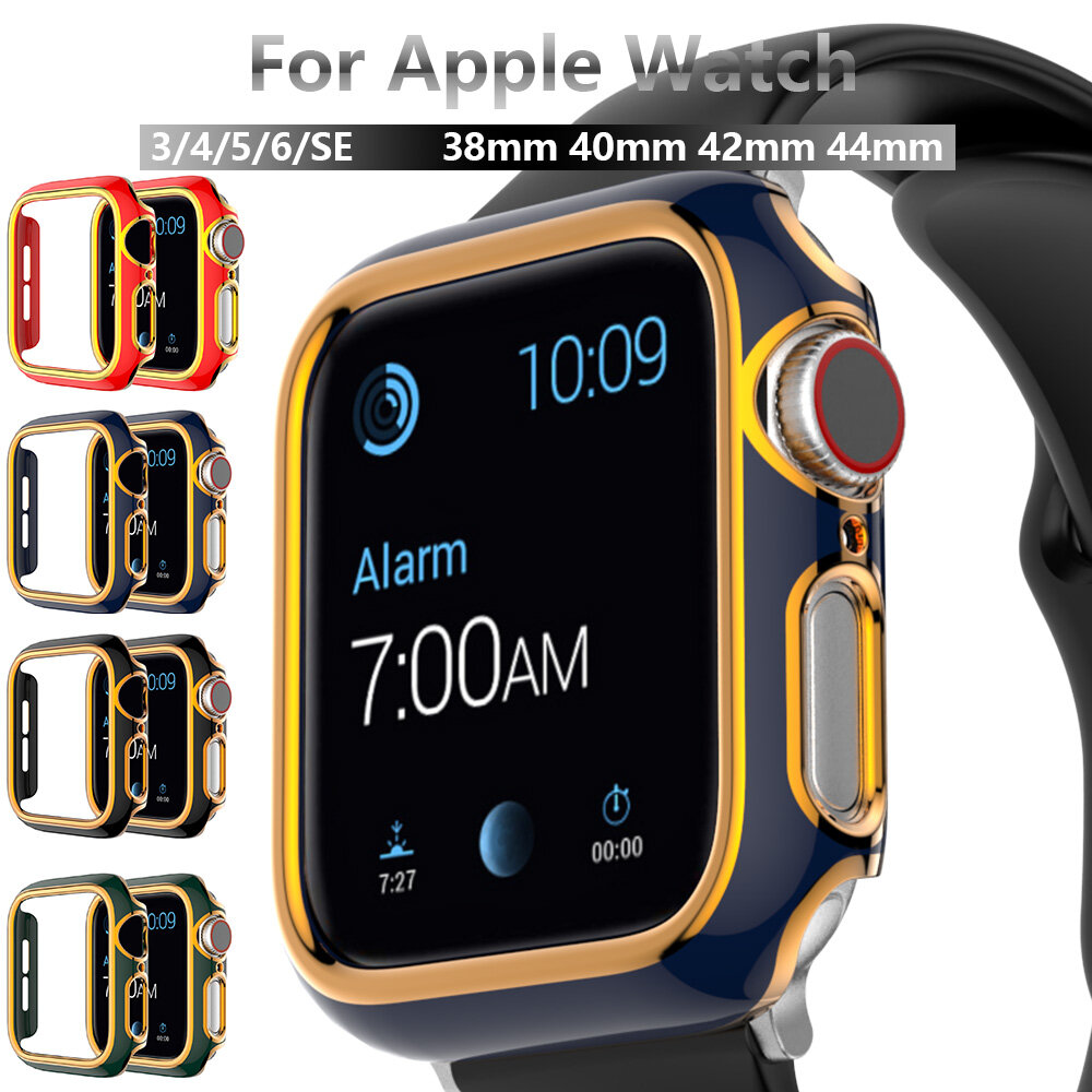 PC Bảo Vệ Bìa, Cho Của Apple Xem SE Ốp Lưng Ốp Lưng Series 6 5 4 3 Cho Tôi Xem Vỏ Mạ 40Mm 44Mm 38Mm 42Mm