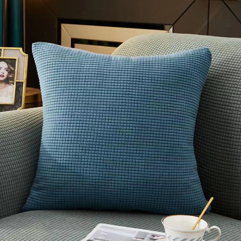   Hàng Có Sẵn  Vỏ Gối Vỏ Gối Sofa Bắc Âu Hình Vuông Co Giãn Mềm Mại Dệt Kim Màu Trơn 40X40Cm 