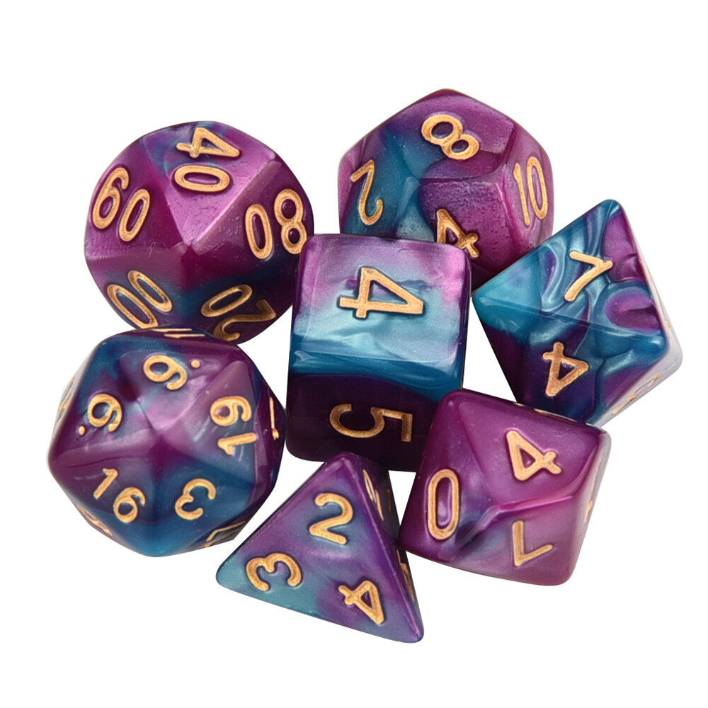 (สำหรับสต็อก) 7ชิ้น/เซ็ตเกม TRPG Dungeons & Dragons Polyhedral D4-D20หลายด้านลูกเต๋าอะคลีลิค) Bessidess