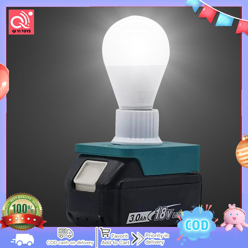Portable E27 12-60v 7w Bulb Lamp Led Work Light Compatible For Makita 18v