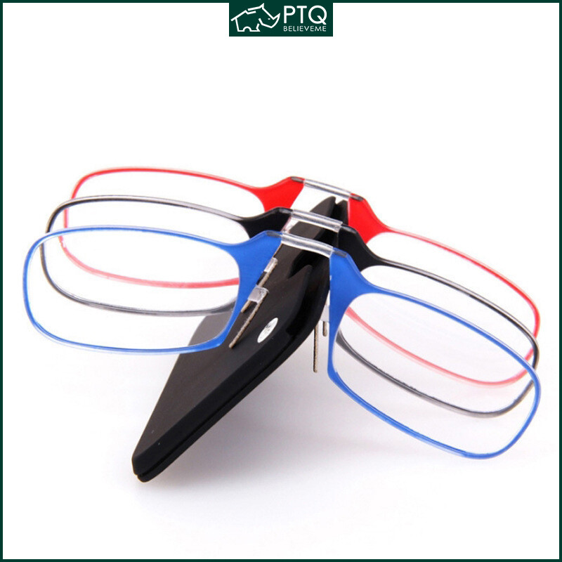 Reading Eyeglasses for Women Card Type Soft Silicone Comfortable Pinch Nose Reading Glasses PTQ ราคา 173 บาท*ส่งฟรี