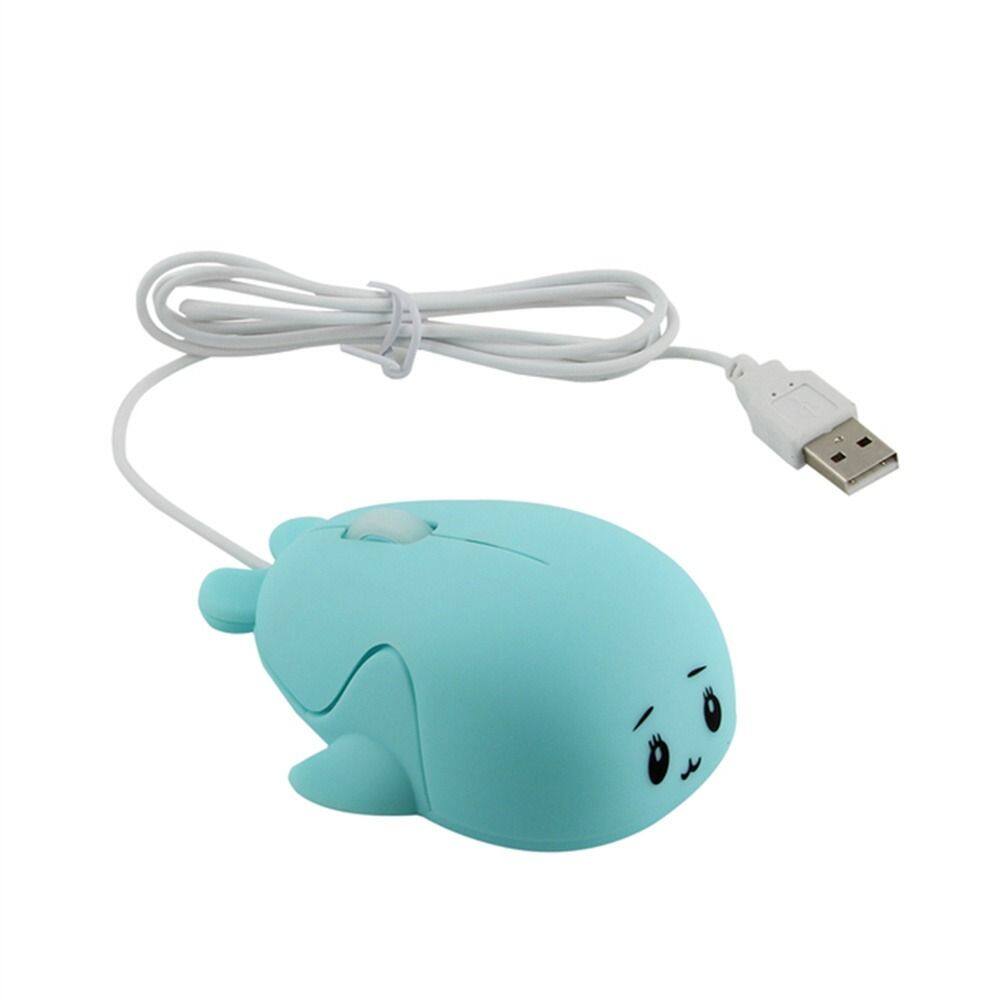 RDISTO Di động Máy tính xách tay Dễ thương Cá Heo Thiết Kế Mini USB Ba phím Hoạt hình Chuột quang Chuột động vật Chuột có dây Chuột cá heo