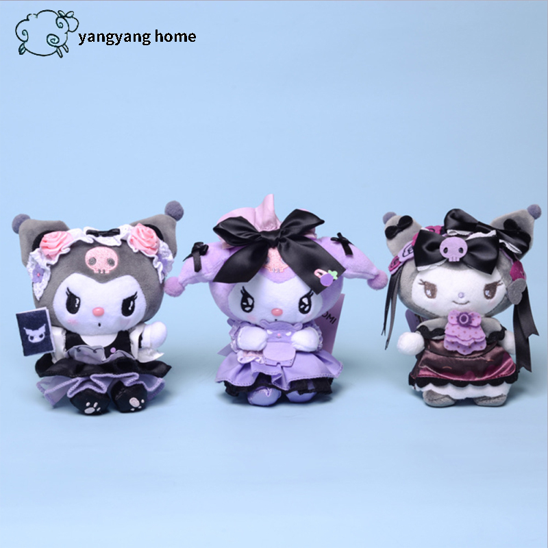 Yy 12cm đồ chơi nhồi bông hình chó purin mèo kuromi melody cinnamoroll kawaii sanrio đồ chơi nhồi bông hình động vật dễ thương cho bé gái