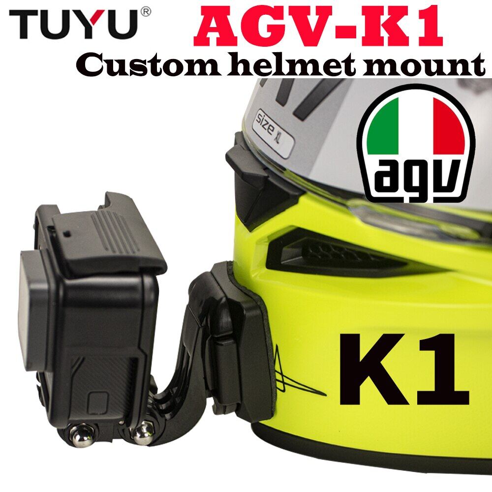 Tuyu nhôm tùy chỉnh AGV K1 Mũ bảo hiểm xe máy chin núi cho GoPro 10 insta360 một r X2 cho essories