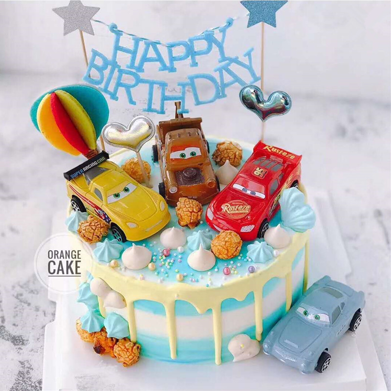 Racing Cars Themed Birthday Candle - Checkered Number Candle Black & White, Cake Topper For Boys Race Car Party (Number 7)