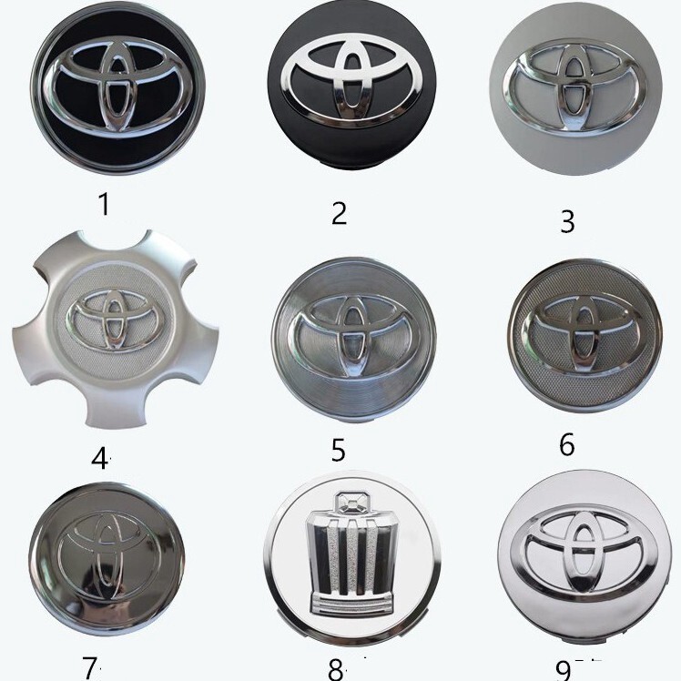 ZR Cho 1 Chiếc Biểu Tượng Nắp Chụp Trục Trung Tâm Bánh Xe Ô Tô Cho Toyota RAV4 Altis Camry Yaris Vois Carola Hilux Innova Hiace Fortuner