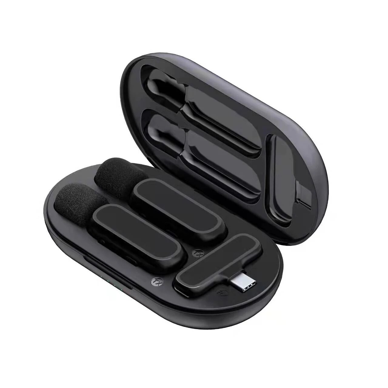 Micro treo ve áo không dây k60 micro ghi âm video di động 1 đến 2 micro cho iphone android lavalier kèm hộp thay đổi