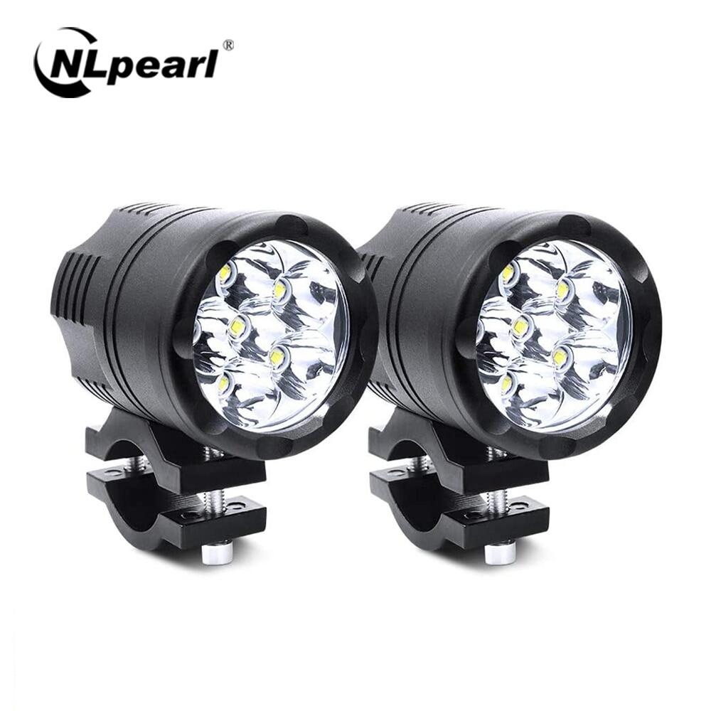 Nlpearl 2pcs đèn led 60w đèn led thể thao cho xe máy đèn pha lái xe đèn pha cắt sương + đèn pha led đèn lái xe lắp ráp đèn pha siêu sáng 6 đèn led đèn pha màu trắng đèn xe tay ga xe điện bóng đèn phụ trợ sửa đổi độ sáng cao