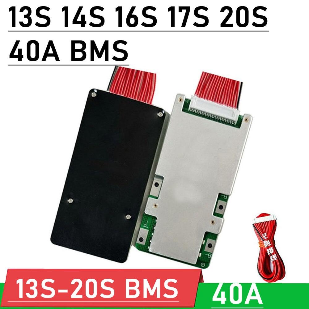 Bảng bảo vệ pin lifepo4 li-ion 13s 14s 16s 17s 20s 40a bms 18650 w cân bằng nhiệt độ ntc 48v 60v 72v media, music & books > musical instruments > guitars > effects pedals