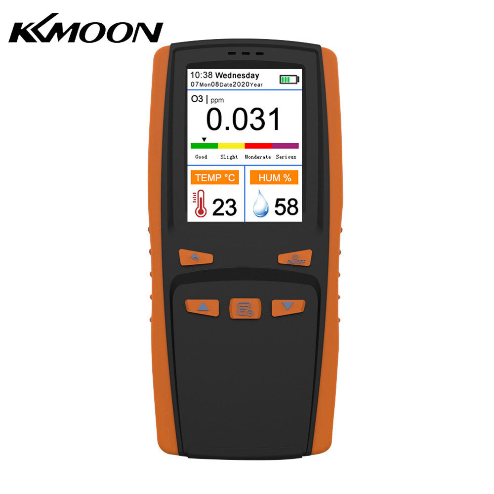 Kkmoon máy phân tích ôzôn di động máy đo ôzôn o3 đa chức năng máy dò không khí máy đo ôzôn cảm biến thông minh máy theo dõi ô nhiễm chất lượng không khí