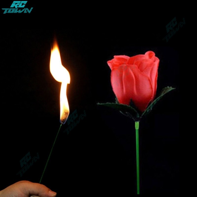 RCTOWN Novelty Torch to Rose Magic Trick Fire Flame Flower for Stage