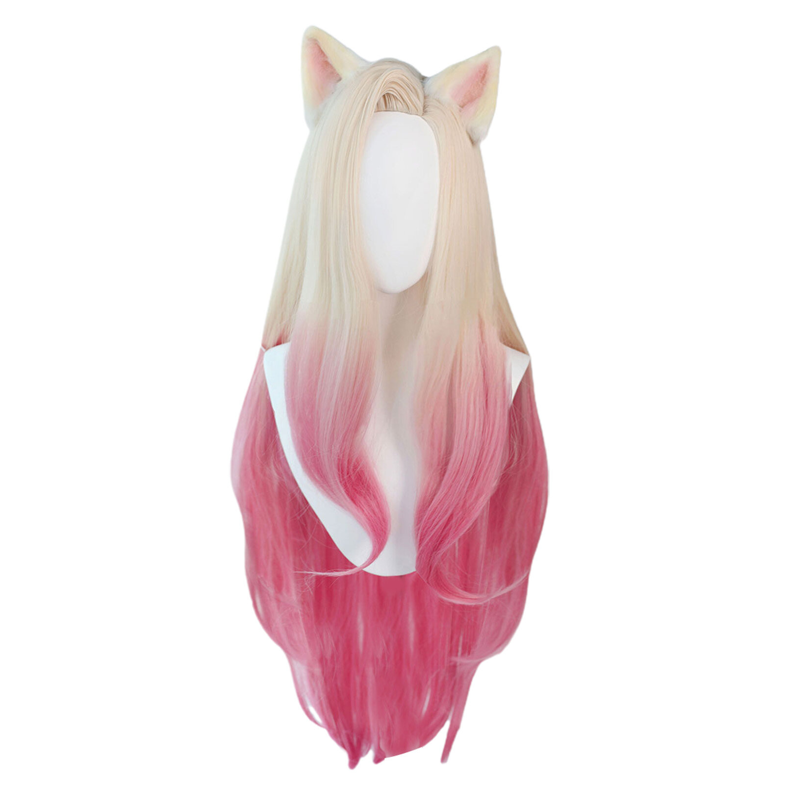 Ahri Cosplay Wig Blonde Mixed Pink Stylish Hairstyle Synthetic Wig Ahri New Skin For Everyday Use ราคา 660 บาท*ส่งฟรี