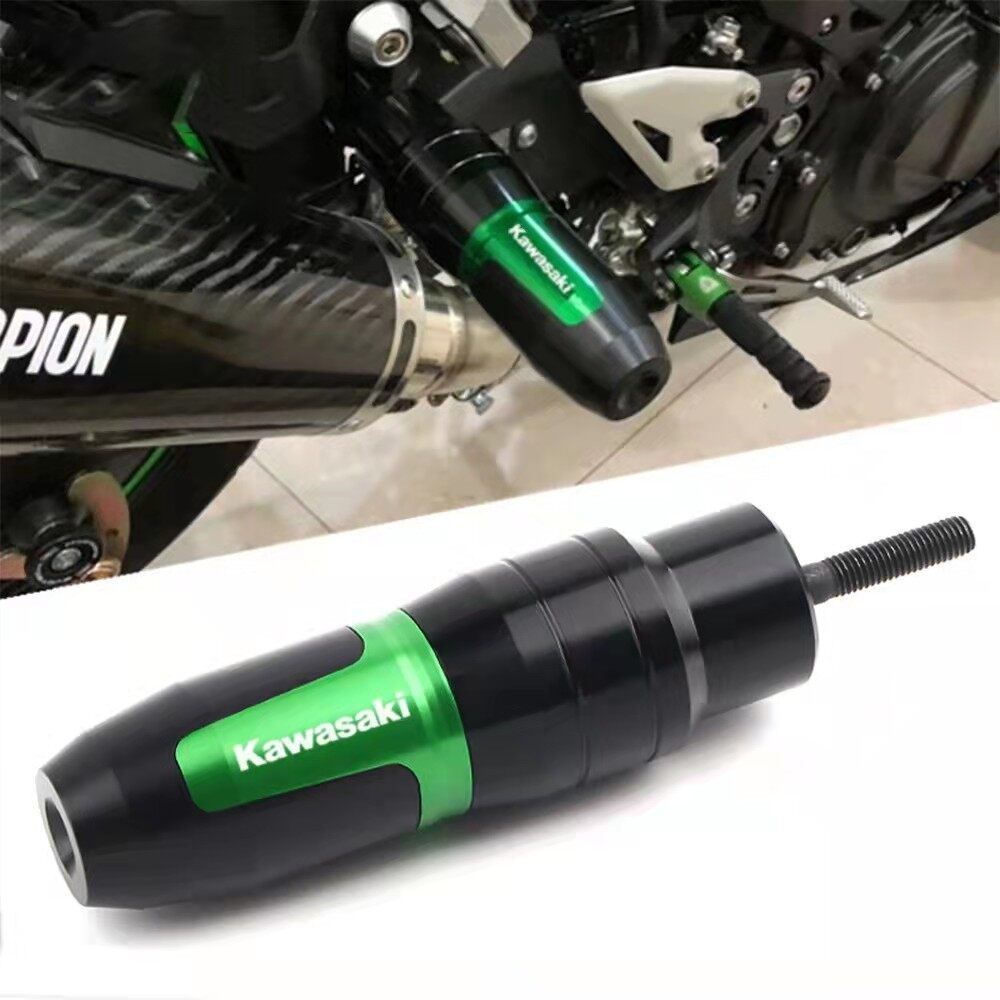 Đệm Chống Va Chạm Xe Máy Thanh Trượt Ống Xả Sau Bảo Vệ Chống Rơi Cho Kawasaki Z750 Z900 Z800 Z250 Z300 Ninja 250 300 Z1000 Z1000SX ER6N