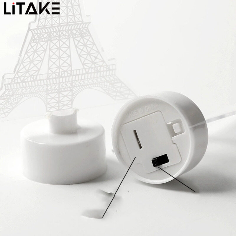 🔥litake-ready stock🔥 đèn ngủ led 3d hình tháp eiffel/paris lãng mạn đèn bàn phòng ngủ rgb