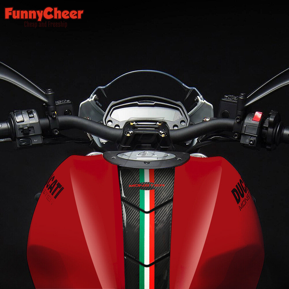 Miếng dán bình xăng xe máy miếng bảo vệ bằng sợi carbon cho ducati monster 600 696 821