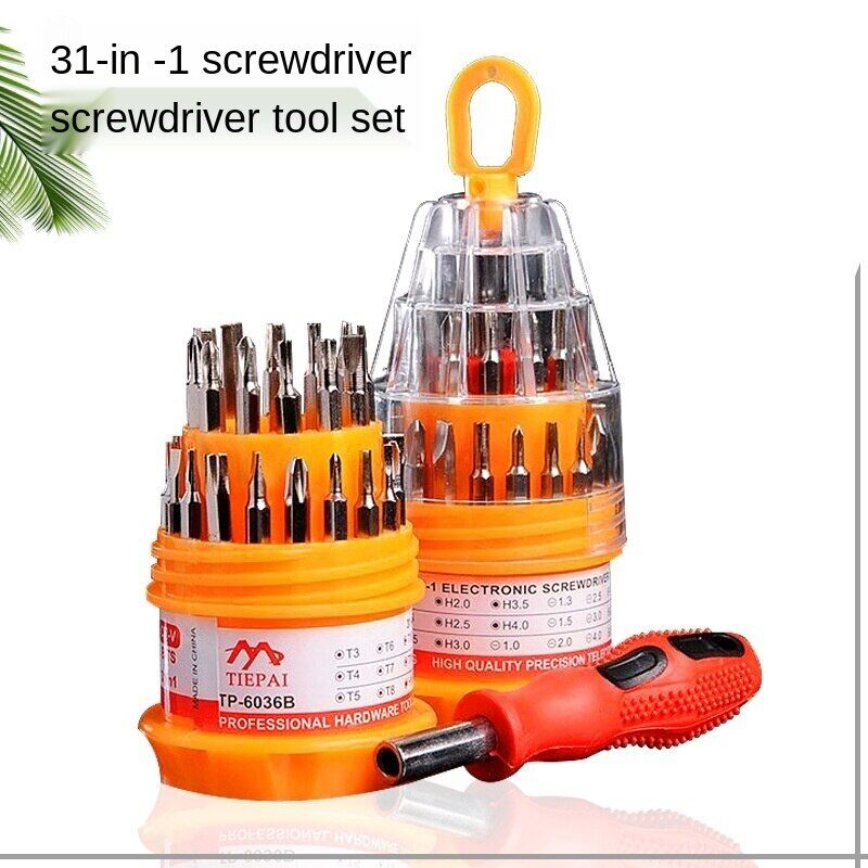 Bộ tuốc nơ vít điện 31 chiếc dụng cụ vít máy lái xe bộ phillips, dụng cụ sửa chữa tuốc nơ vít lưỡi phẳng