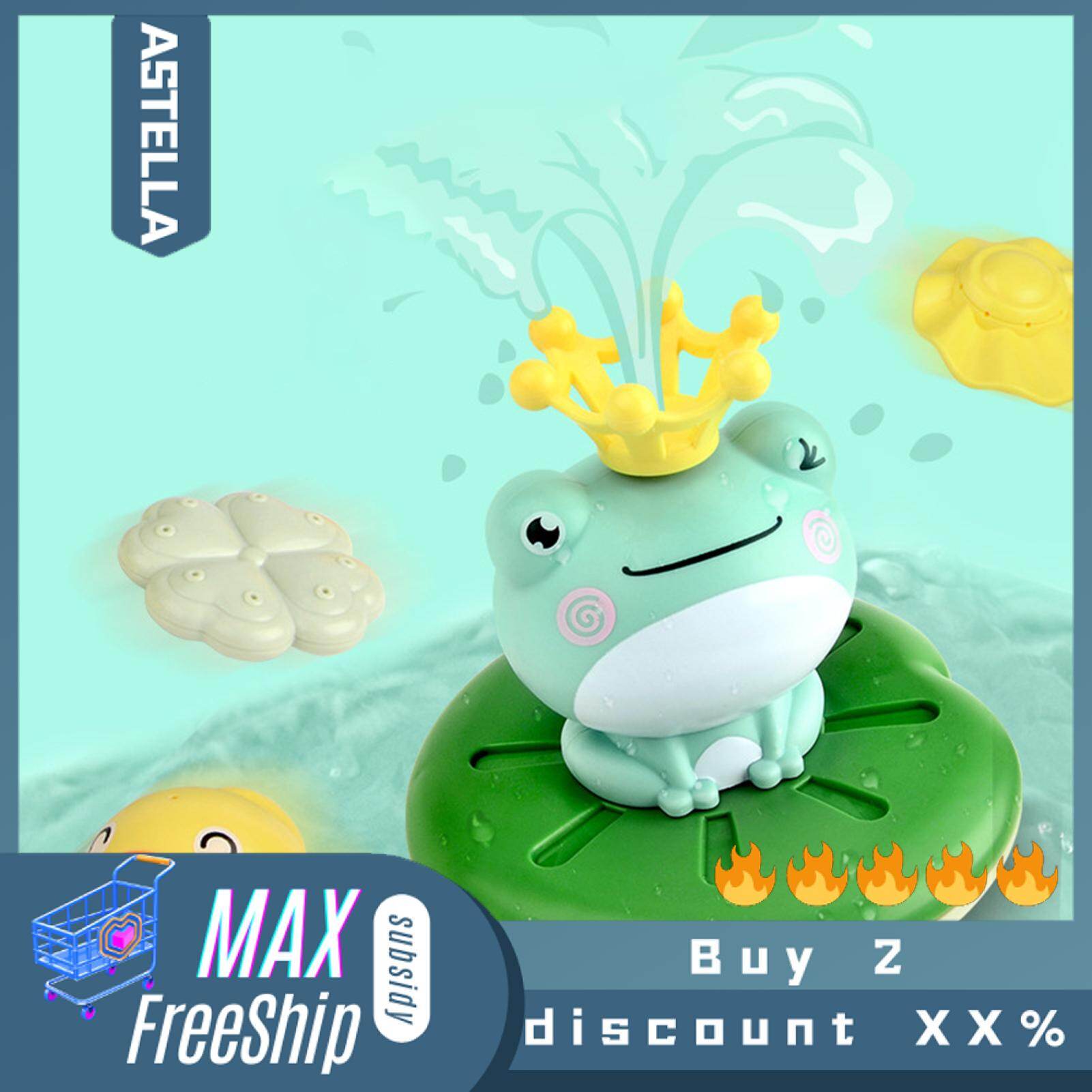 ASTELLA Tắm Đồ Chơi, Đồ Chơi Phun Nước Bền Chống Thấm Nước Hình Con Ếch Hoạt Hình Cho Trẻ Mới Biết Đi