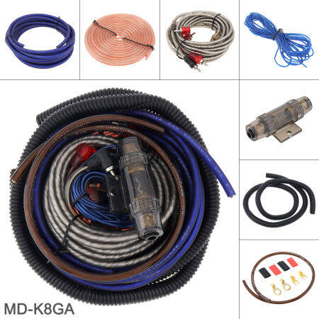 8 Gauge Amplifier Wiring Kit for Car Audio Systems