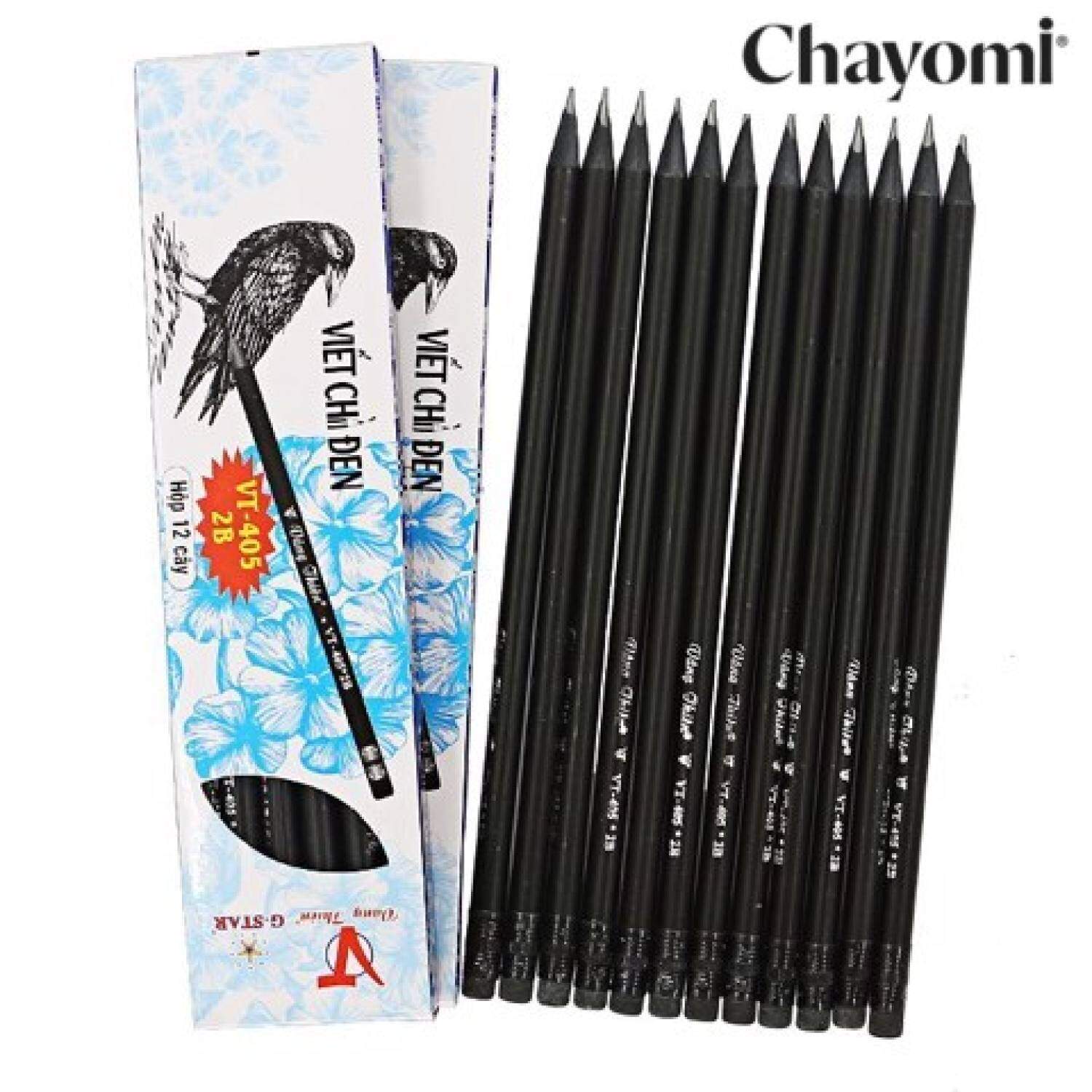 Hộp 12 cây viết chì gỗ 2b g-star thân đen 405-2b